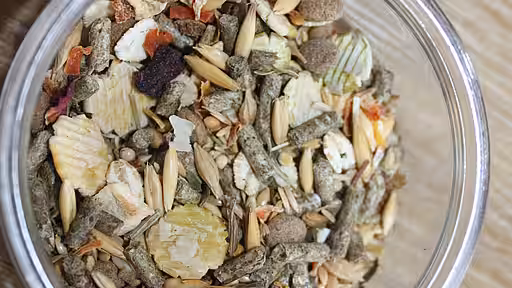 Hamster-Trockenfutter in einer Schale