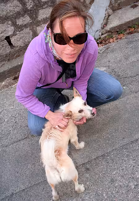 Ursula Bauer mit Hund 