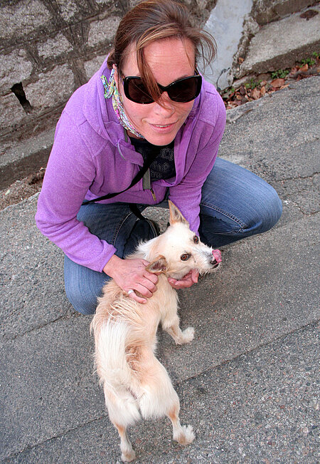 Ursula Bauer mit Hund 
