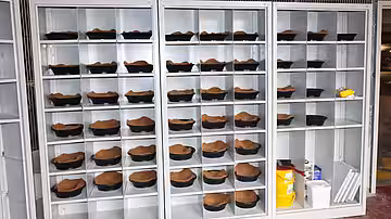 Die Ersatznester stehen bereit. 