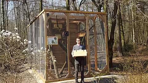 Einweihung der Eichhörnchenvoliere