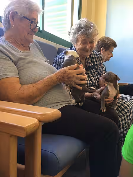 Besuch im Altenheim.