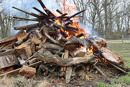 Dörfliches Osterfeuer