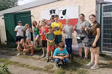 Lottihof Ferienkinder im Tierheim