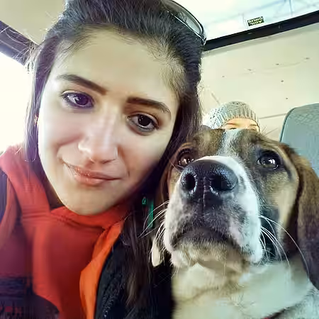 Straßenhund mit neuem Frauchen bei der Ausbildung 