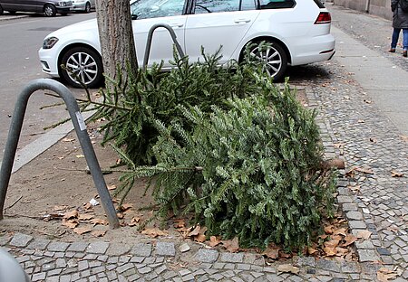 Wegwerfartikel Christbaum.