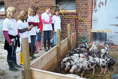 Tierschutzunterricht im aktion tier Tierschutzzimmer in der Ernst-Reuter-Oberschule Berlin