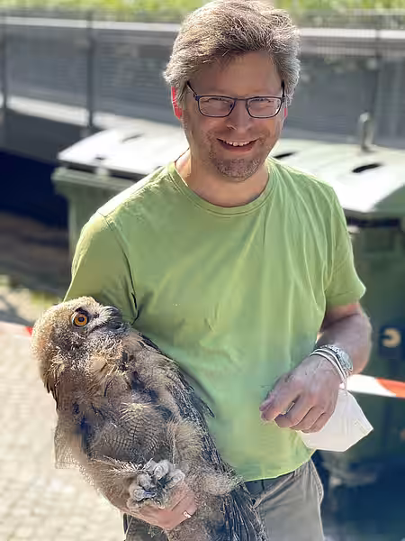 Otto mit Stationsleiter Dr. Florian Brandes.