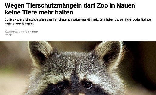 Wegen Tierschutzmängeln darf Zoo in Nauen keine Tiere mehr halten – Märkische Oderzeitung 