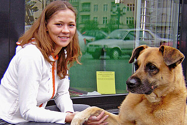 Patrice Krüger und Hündin Lisa