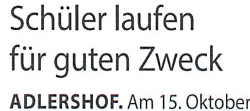5. Oktober 2024 | Berliner Woche | Schüler laufen für guten Zweck