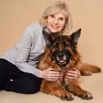 Jutta Amann mit Kessy. Jutta Amann mit Kessy.