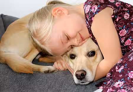 Hunde mögen es nicht, umarmt zu werden und können unter Umständen sogar zubeißen