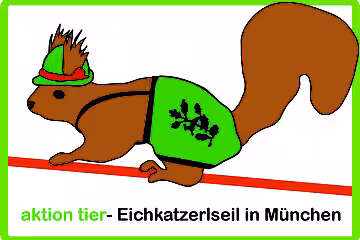 Das Münchner Seil bekam ein extra bayerisches Eichkatzerl-Emblem.
