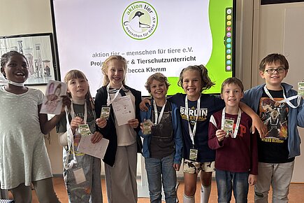 Jedes Kind bekam einen eigenen Tierschutzpass.
